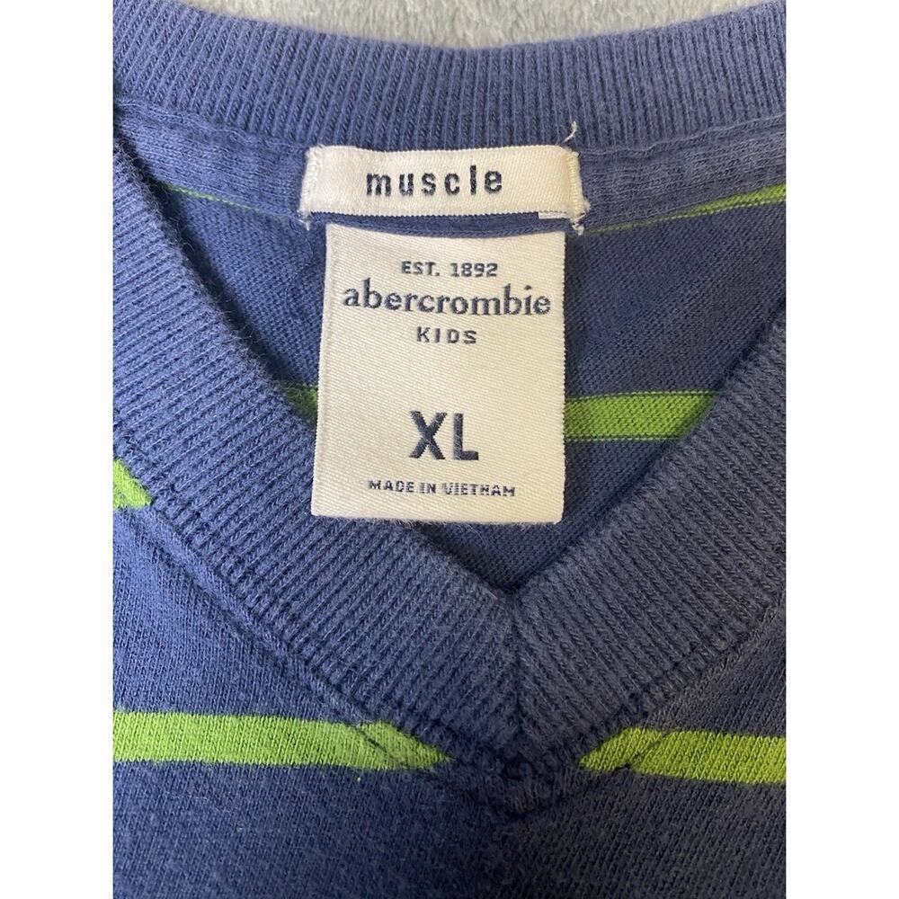 Abercrombie Kids Boys XL V-Neck Muscle Striped Tee - Picture 4 of 5